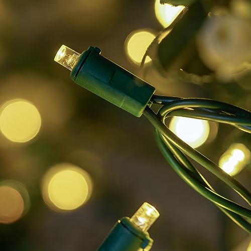 YULETIME Warm White Wide Angle LED Christmas Lights 200 Count 50 ft, Pack of 2 Strands 25 ft 100 Lights UL Certified String Light Set (Warm White) by YULETIME - Image 4