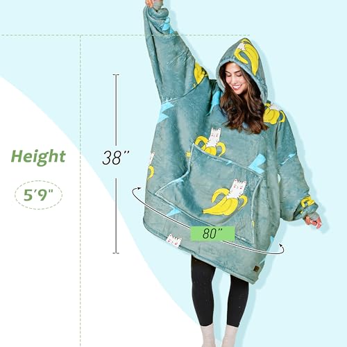 Tirrinia Oversized Sherpa Wearable Blanket Hoodie — view 5