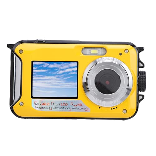 Water Camera, 11FT Autofocus Dual Screens Underwater Camera 2.7K 48MP for Snorkeling