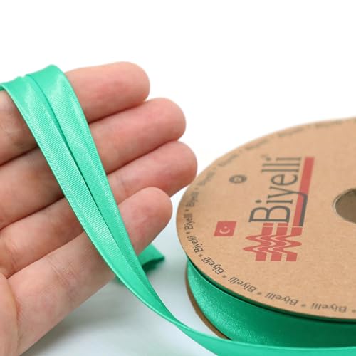 Image of Fold Satin Bias Tape - 99+ Colors - 3 /4 Inches Wide - 27 Yards - Fold Satin Binding Bias Ribbon Fabric Piping Bias Binding Tape for Sewing Clothing DIY BYS85