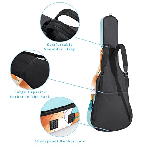 Housse étanche pour guitare acoustique avec double bandoulière et poche pour chats, Multicolore 10., 42.9×16.9×4.7 in… - Les Beatles, Paul McCartney, John Lennon, RIngo Starr, George Harrison Housse étanche pour guitare acoustique avec double bandoulière et poche pour chats, Multicolore 10., 42.9x16.9x4.7 in… – Image 4