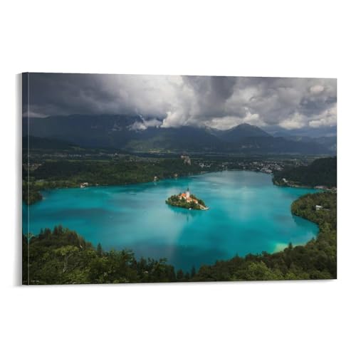 TharEau Lakes Leinwand Bilder Landscape Leinwanddruck Zimmer Wandbilder...