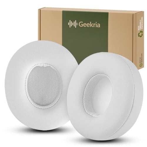 Geekria Replacement Ear Pads Compatible with Beats Solo 2 Wireless (B0534) On-Ear Headphones Ear Cushions, Repair Parts (White) miniatura 1