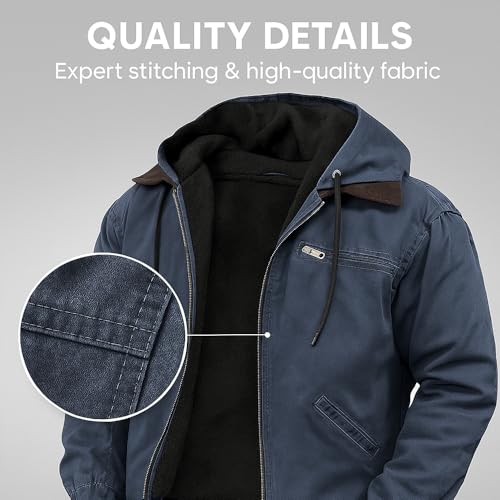 Generisch Wasserdichte, leichte Thermo-Fleecejacke mit Kapuze und Reißverschluss für Herren, ideal für Herbst und Winter, Wandern und Arbeiten im Freien (Camel,M)