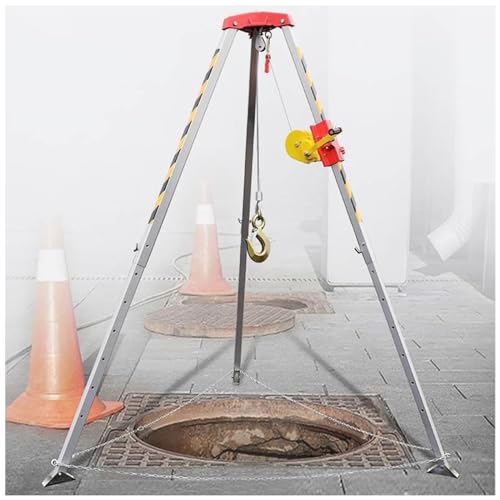 Trépied compact de sauvetage d'incendie, support de tête de perçage pour perçage exploratoire, levage d'urgence e en alliage, idéal pour les espaces confinés.