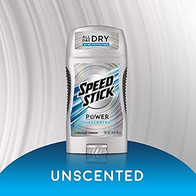 Speed Stick by Mennen Power Antiperspirant & Deodorant Solid, Unscented 3 oz