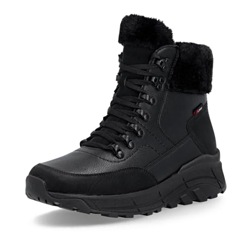 Rieker Damen Klassische Stiefeletten W0063, Frauen Stiefeletten, lose Einlage, wasserabweisend, riekerTEX,halbstiefel,schwarz (02)… – Ansicht 1