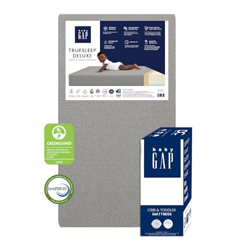 Image of GAP babyGap TrueSleep 2-Stage Deluxe Crib and Toddler Mattress - Waterproof - GREENGUARD Gold Certified – Temperature Regulating – Moisture Wicking