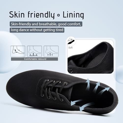 SWDZM Men&Women Ballroom Dance Shoes Closed Toe Latin Salsa Practice Dancer Modern Performance Dancing Shoes4