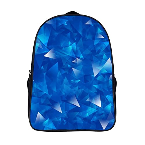 Sac à dos de travail de voyage bleu pour étudiant et adulte grand volume 40x28x16cm style 3D