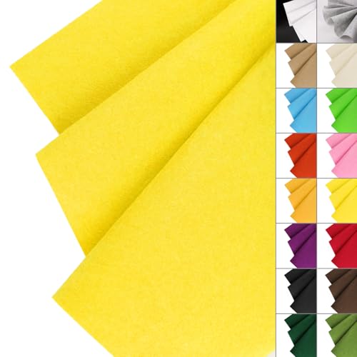 Image of IONTACH 36 inch X 36 inch Yellow Stiff Felt Fabric 1.2mm Thick