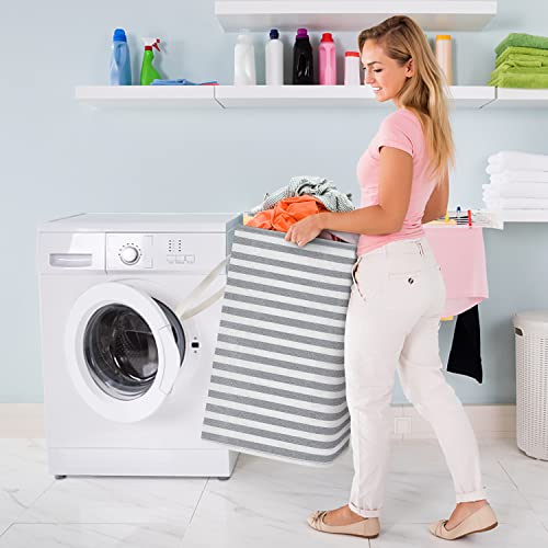 Wiselife Laundry Hamper, 75L Large Collapsible Tall Laundry Basket With Handles, Water Resistant Freestanding Clothes Hamper, Storage Basket, Storage Bags For Clothes Toys, 24.4" (H),Grey #TOP4
