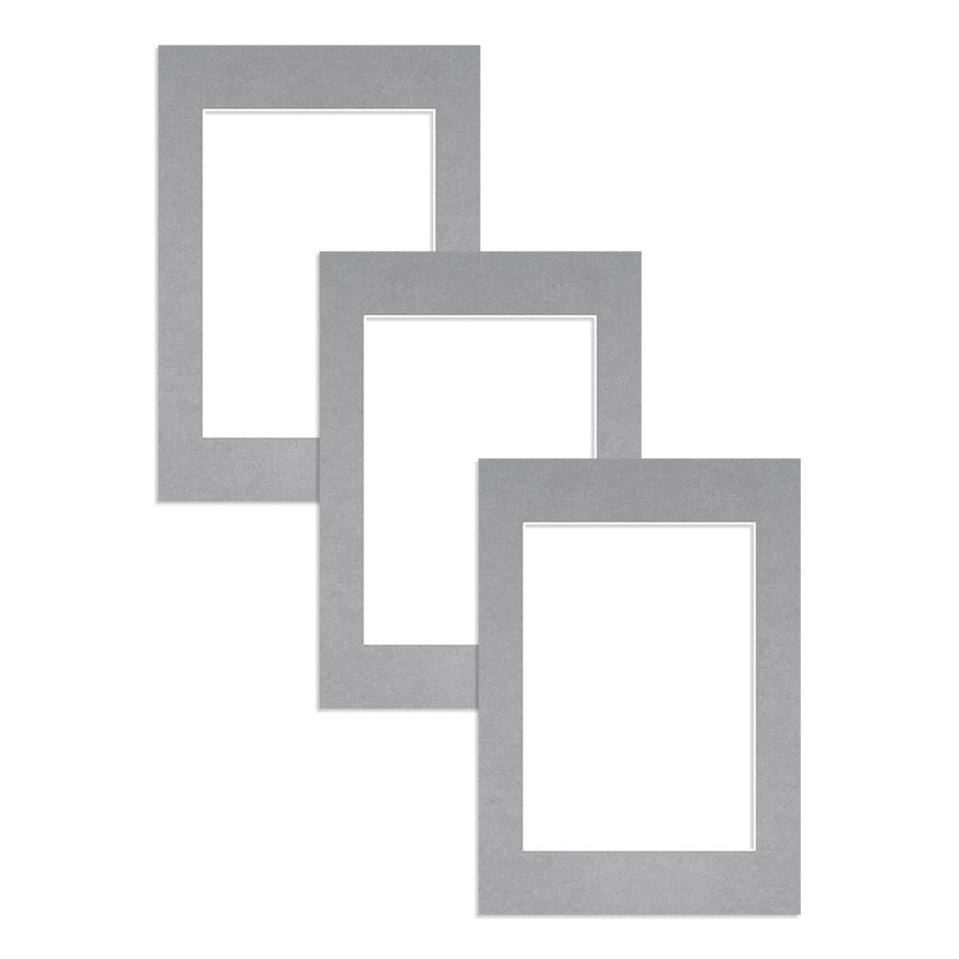 Alison Kingsgate A6 Silver Picture Mount for Frames - A7 Aperture - Pack 3 — image 1