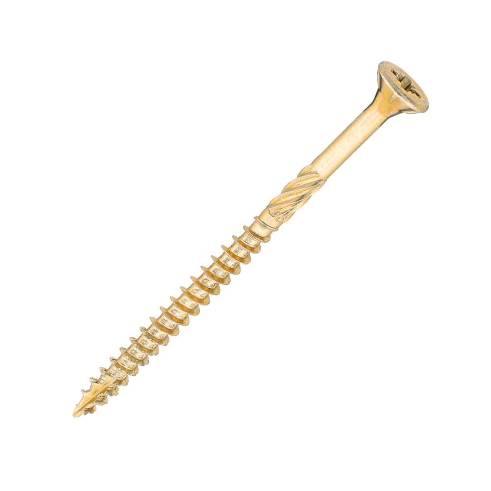 SiDAX Performance | Structural Timber Screws | PoziDrive | Countersunk | Yellow Zinc | 4.0 x 60mm | Box 200 pcs (STS01-040060)