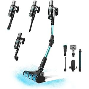 Cecotec Aspirador Escoba sin Cable Conga Rockstar 2500 Thunder Flex Animal. Ciclón Paralelo, 400W, 30 kPa y 122 AW, 65mins de Autonomía Máxima, Tubo Flexible, Cepillo Jalisco y Accesorio Animales