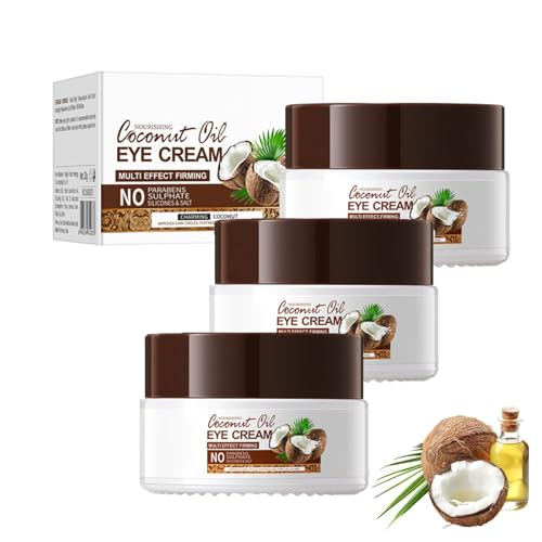 Coconut Oil Eye Cream, Deep Hydration Moisturiser for Soft, Youthful Skin, Enhances Radiance, Nourishes Dry Skin, Fade Lines And Dark Circles, Suitable for Eyes and Face (3)
