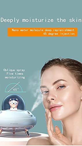 Faxiang Cool Mist Humidifier, 400Ml Desktop Ufo Humidifier,Cute Ufo Double Spray Humidifier With Colorful Lights,Adjustable Mist Modes, For Bedroom, Home, Office, Super Quiet #TOP3