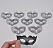 Yiseng 10pcs Set Simple Supper Small Mini Masks Venetian Masquerade Party Decoration Novelty Kid Gifts (simple silver)