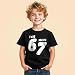 Personalized 67 Meme 7th Birthday Shirt Boy, Custom I was 6 Now Im 7 Shirt, Six Seven Meme 7 Year Old Boy Birthday Gift, Boy Girl Kids 2-10 Number Print T-Shirt, Boys 7th Bday Shirts