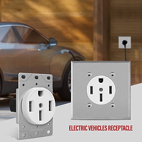 image for ENERLITES 50 Amp Range Receptacle Outlet for RV and Electric Vehicles,