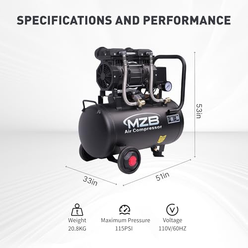 MZB 6.4 Gallon Ultra Quiet Air Compressor
