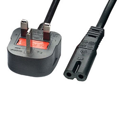 10 x 2 m UK-Netzstecker auf C7 Figur 8 Kabel | 240 V Power Transformator Ladekabel | Großpackung | Laptop PC Computer Kabel | 3 Pin 3 Amp Sicherung