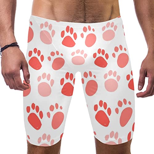 Traje de baño para hombre de secado rápido Pink Paw para entrenamiento