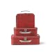 SLPR Paperboard Suitcases (Set of 3, Distressed Red) | Boxes for Birthday Parties Wedding Decoration Displays Crafts Photo Shoots
