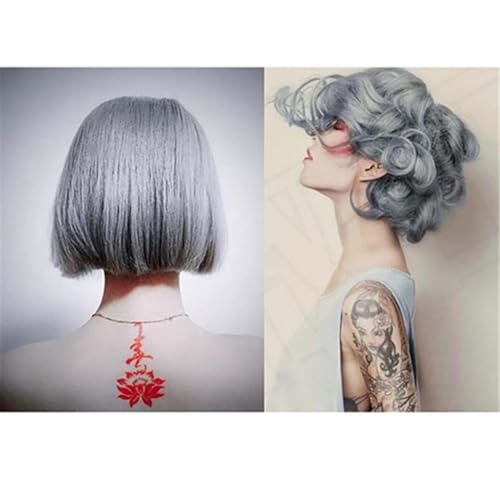 Crema colorante temporal para cabello tono gris plateado unisex miniatura 7
