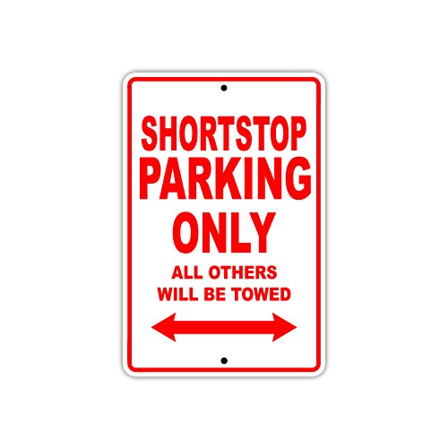 Shortstop Baseball Player Parking Only Garage Sign 12