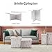CosmoLiving Brielle Two-Tiered Coffee Table, Faux White Marble