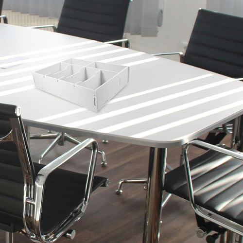 Boîte de rangement blanche à 6 compartiments MERRYHAPY pour trier la monnaie - 7