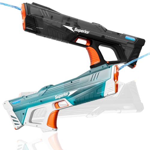 Skirfy 2 Pack Electric Water Guns for Adults Kids, Powerful Automatic Squirt Gun, High Powered Shooting, Strongest Auto Water Blaster, Long Range, Pool Water Toy Outdoor Game