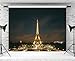 7x5ft Eiffel Tower Backdrop Paris City Night Scenery Photography Background French Landmark Cityscape Wedding Birthday Party Banner Decorations Supplies Photo Booth Props
