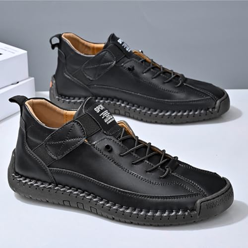Image of Womens Casual Shoes Ankle Chukka Boots Slip On Breathable Loafers Handmade Fashion Sneakers Mid top Walking Driving Flats Shoes