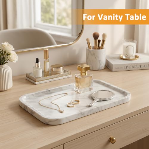 Mylvrek Marble Bathroom Tray, Rectangular Marble Tray with Non-Slip Base by Mylvrek - Used condition - Image 6