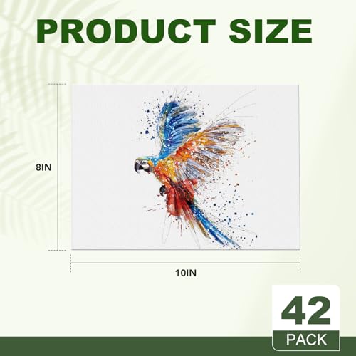 Canvases for Painting 8x10 Inch, 42 Pack Blank Painting Canvas Boards for Painting Supplies-Cotton Canvas Panels Acid-Free Primed for Oil Paint,Watercolor, Acrylic Paint, Gouache and Tempera. - Image 3