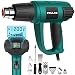 NEU MASTER N2030 LCD Display 1500W Heat Gun Kit with Variable Temperature Control 120°F-1200°F with Overload Protection Six Nozzle Attachments for Stripping Paint, Bending Pipes, Lighting BBQ