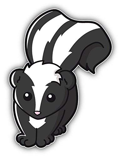 DG Graphics Cute Skunk Animal Art Decor 4'' x 5'' Vinyl Decal Sticker Wall Window Any Smooth Surface