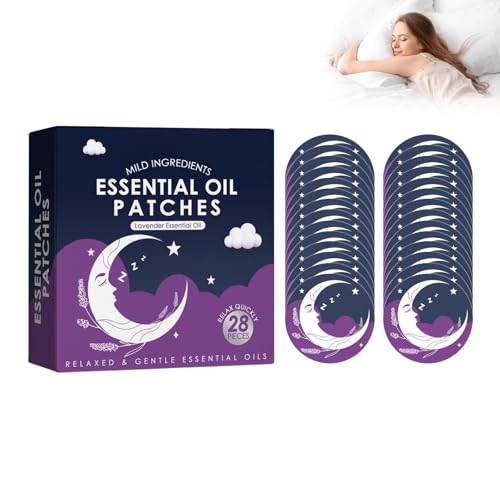 Wootapson Sleep Patch, 28 Pieces Sleep Patch, soulagement de l'anxiété et de la fatigue, soin tout en douceur, amélioration de la qualité du sommeil, convient aussi bien aux hommes qu'aux femmes