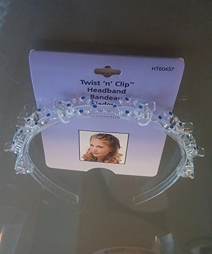 Twist N Clip Headband (Clear with Blue)