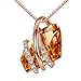 Leafael "Wish Stone" Rose Gold Plated Silk Pendant Necklace Made with Crystals from Swarovski, 20"