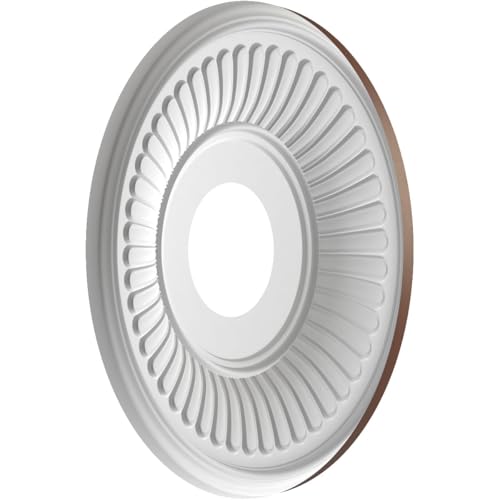 Image of Ekena Millwork CMP13BEDRU Berkshire Thermoformed PVC Ceiling Medallion (Fits Canopies up to 5 3 /4 inch), 13 inchOD x 3 1 /2 inchID x 3 /4 inchP, Universal Aged Metallic Rust