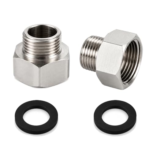 BELZ Lot de 2 Réducteur G3/8 vers G1/2 Acier Inoxydable 304 Adaptateur BSP