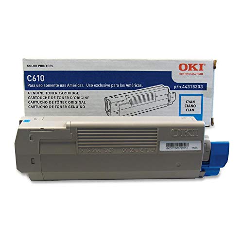 OKI Data 44315303 Toner Cartridge (Cyan) in Retail Packaging