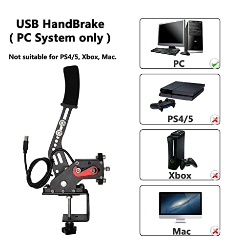 Usb Handbrake, 64-Bit Usb Handbrake Suitable For Racing Games, And Logitech G27 G29 Simulation Performance Handbrake 11.8 Inches + With Clip (Pc System Only) #TOP4