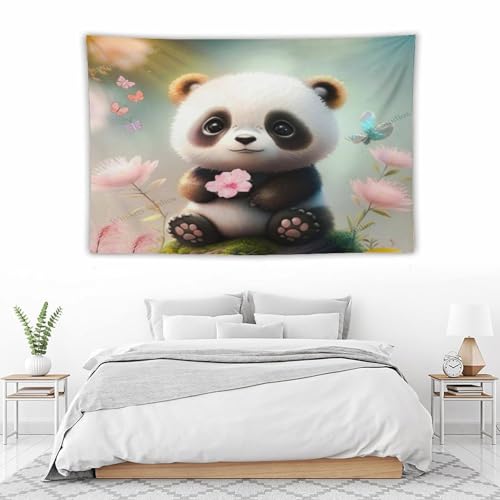 Tapisserie murale panda grand format 150x230cm pour deco de salon chic - 5