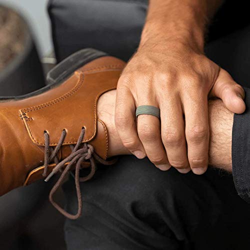 Enso Rings Men’s Infinity Silicone Ring – Hypoallergenic Wedding Band for Men – Comfortable Band for Active Lifestyle – 9mm Wide, 2.25mm Thick4