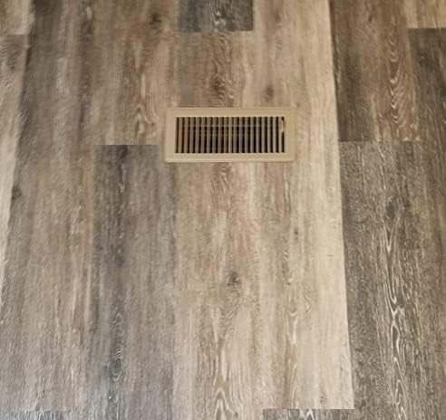 Rocky Mountain Goods 4" x 10" Floor Vents 2 Pack - Heavy Duty Walkable Floor Register - Premium Finish - Easy Adjust air Supply Lever (Brown)