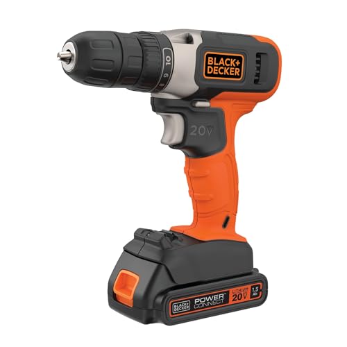 BLACK+DECKER Taladro Inalámbrico Atornillador 20V, Batería, BCD702C1